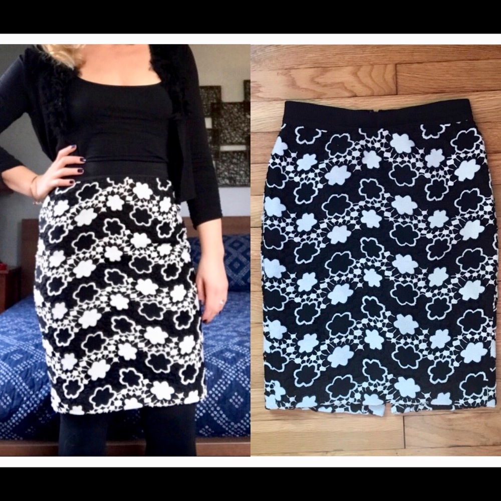 Ann Taylor Lacy Pencil Skirt